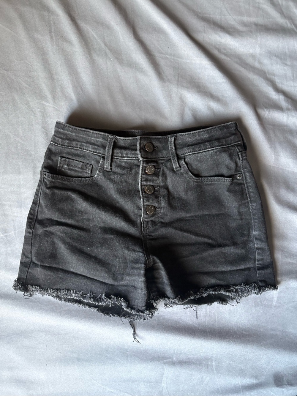 Old Navy Black High-Rise Denim Cutoff Shorts